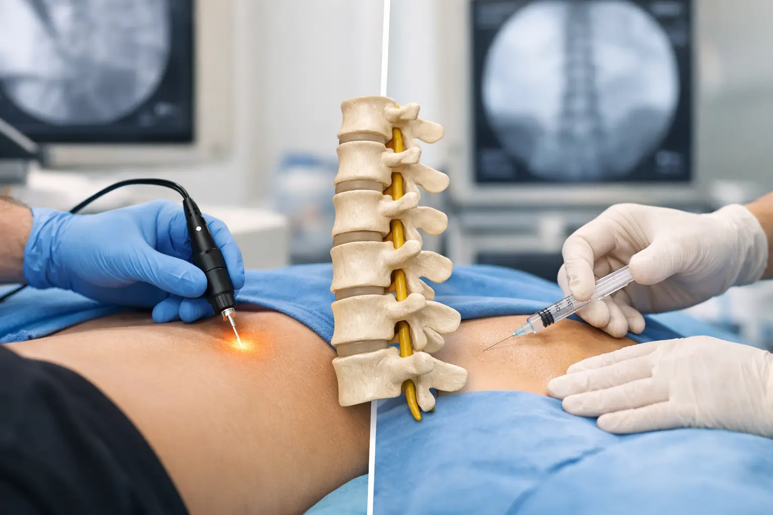 Radiofrequência ou infiltração na coluna?