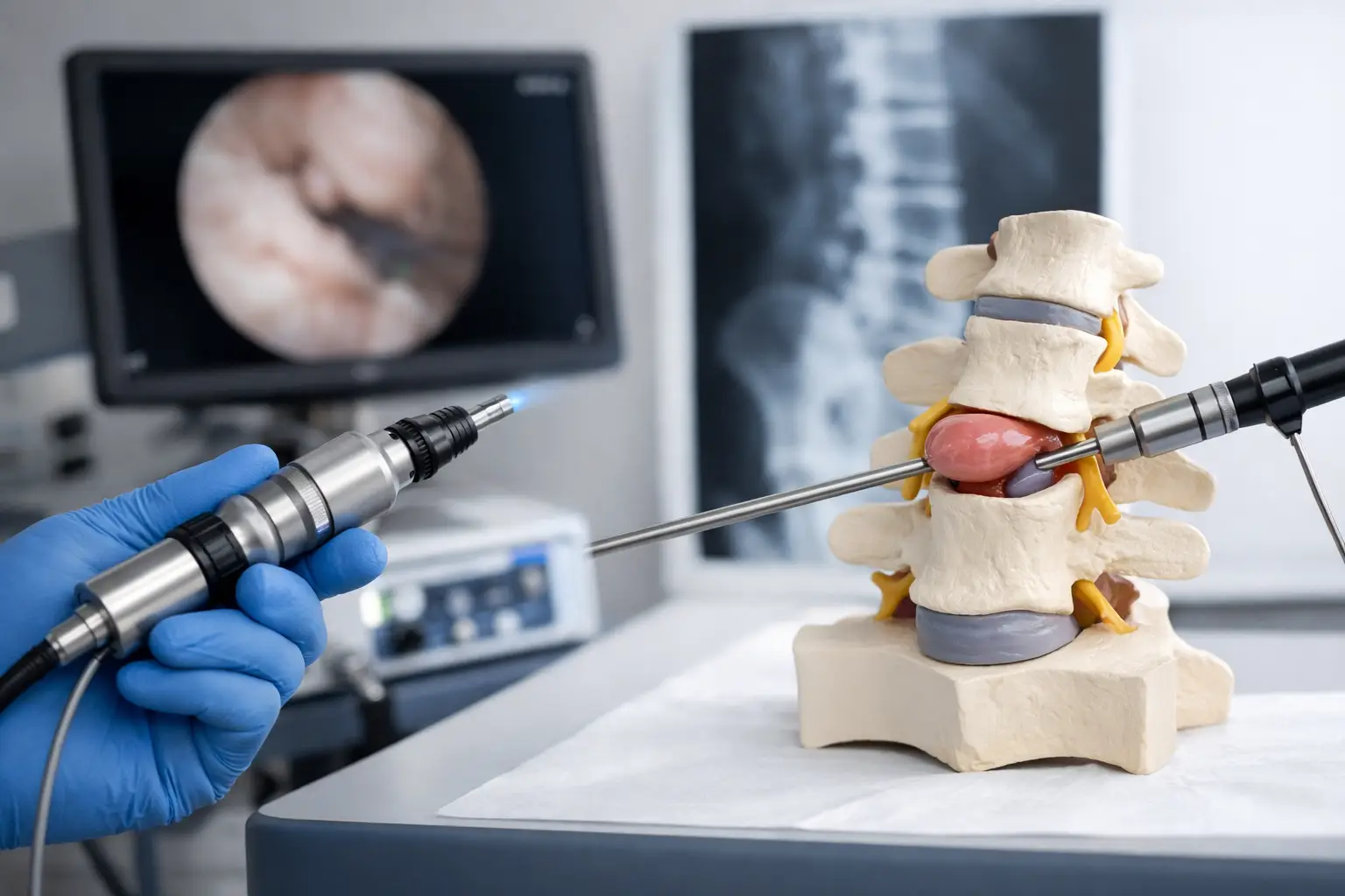 Guia da endoscopia para hérnia de disco